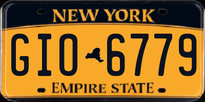 NY license plate GIO6779