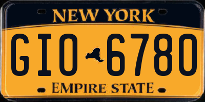 NY license plate GIO6780