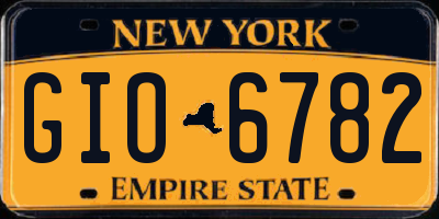 NY license plate GIO6782