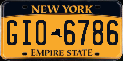 NY license plate GIO6786