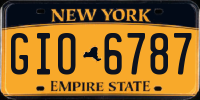 NY license plate GIO6787
