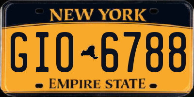 NY license plate GIO6788