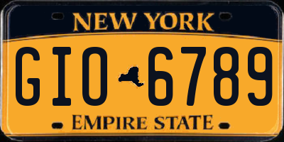NY license plate GIO6789