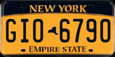 NY license plate GIO6790