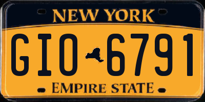 NY license plate GIO6791