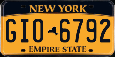 NY license plate GIO6792