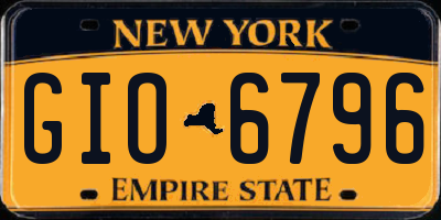 NY license plate GIO6796
