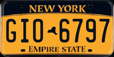 NY license plate GIO6797