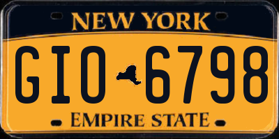 NY license plate GIO6798