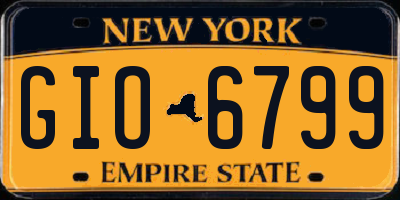 NY license plate GIO6799