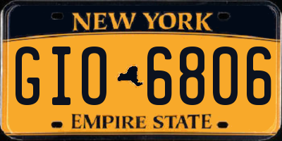 NY license plate GIO6806