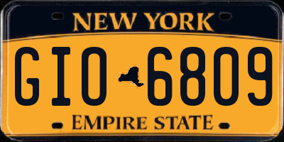 NY license plate GIO6809