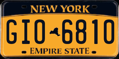 NY license plate GIO6810