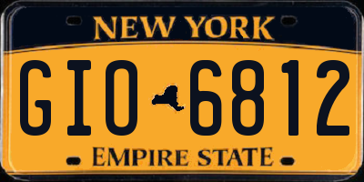 NY license plate GIO6812
