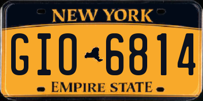 NY license plate GIO6814