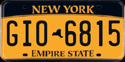 NY license plate GIO6815