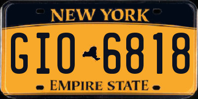 NY license plate GIO6818