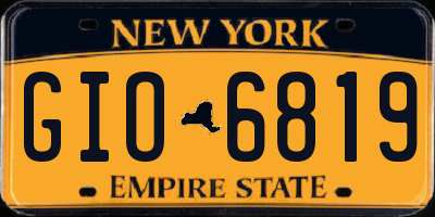 NY license plate GIO6819