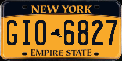NY license plate GIO6827