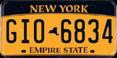 NY license plate GIO6834