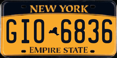 NY license plate GIO6836