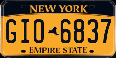 NY license plate GIO6837