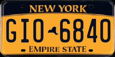 NY license plate GIO6840