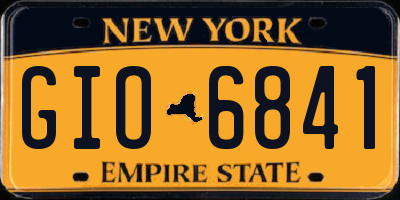 NY license plate GIO6841