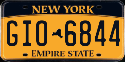 NY license plate GIO6844