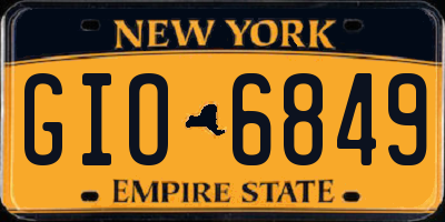 NY license plate GIO6849