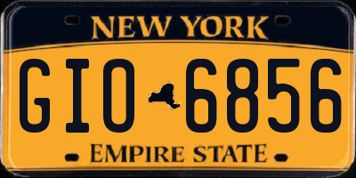 NY license plate GIO6856