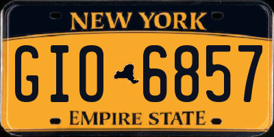 NY license plate GIO6857