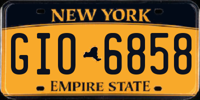 NY license plate GIO6858