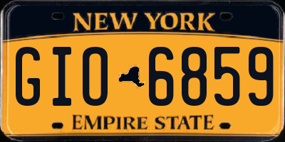 NY license plate GIO6859