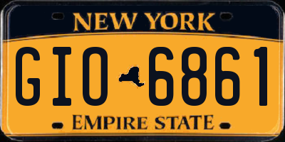 NY license plate GIO6861