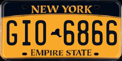 NY license plate GIO6866