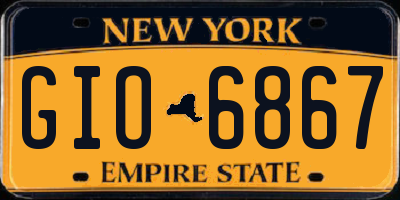 NY license plate GIO6867