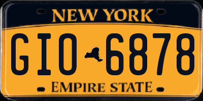 NY license plate GIO6878