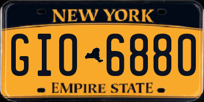 NY license plate GIO6880