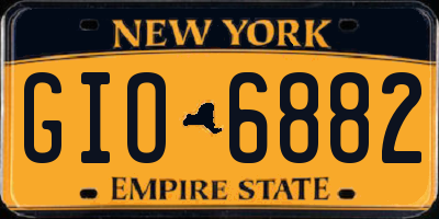 NY license plate GIO6882