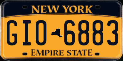 NY license plate GIO6883
