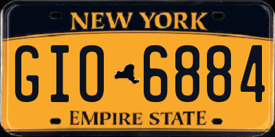 NY license plate GIO6884
