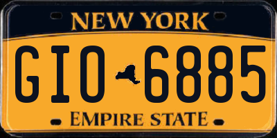 NY license plate GIO6885