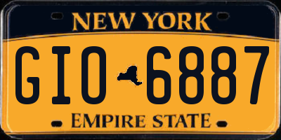 NY license plate GIO6887