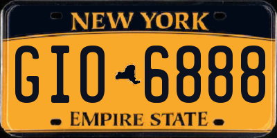 NY license plate GIO6888
