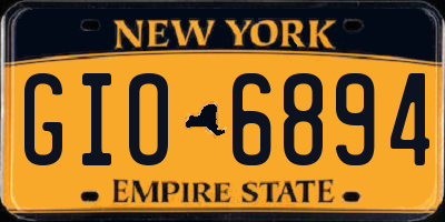 NY license plate GIO6894