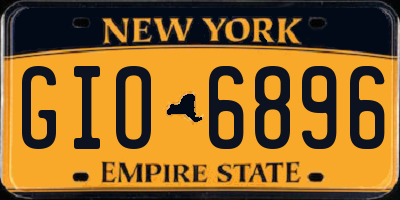 NY license plate GIO6896