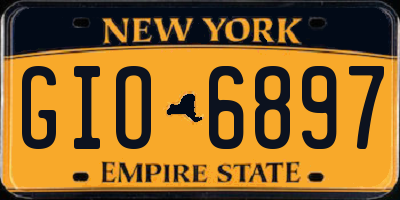 NY license plate GIO6897