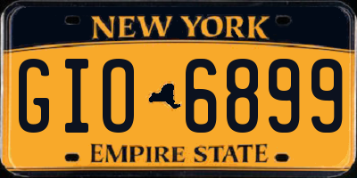 NY license plate GIO6899