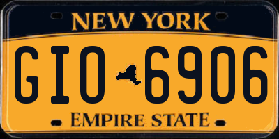 NY license plate GIO6906